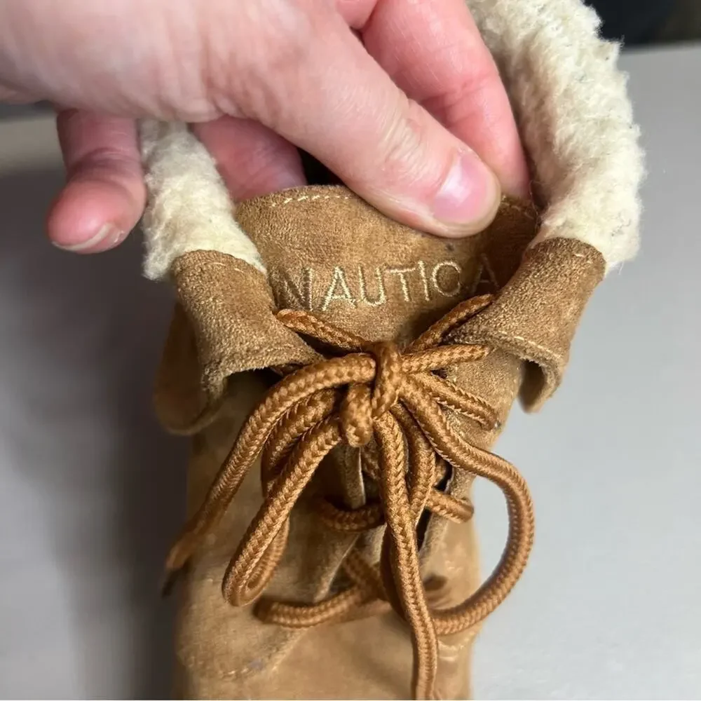 PRICE DROP Nautica New Rendon Suede Faux Fur Trim Booties Boots Size 6.5